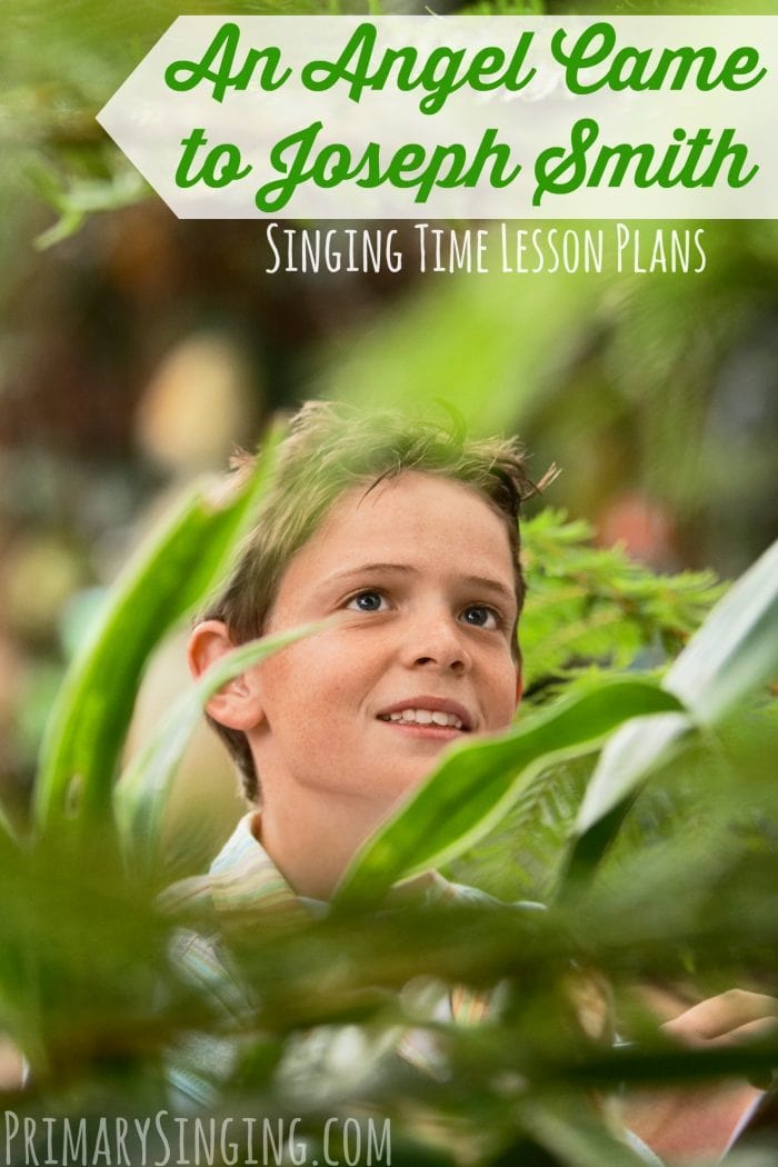 An angel came to Joseph Smith singing time ideas for Primary music leaders / choristers! Easy games and ideas for teaching this catchy restoration song. #LDS #Primary #MusicLeaders #Music #PrimaryChoristers #SingingTime #ImaMormon #Choristers