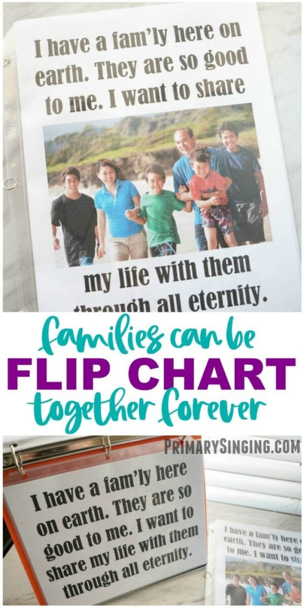 Families Can Be Together Forever - Flip Chart for LDS Primary Music Leaders and choristers! Singing Time essential. #lds #imamormon #Primary #musicleader #primarychorister #chorister #flipchart