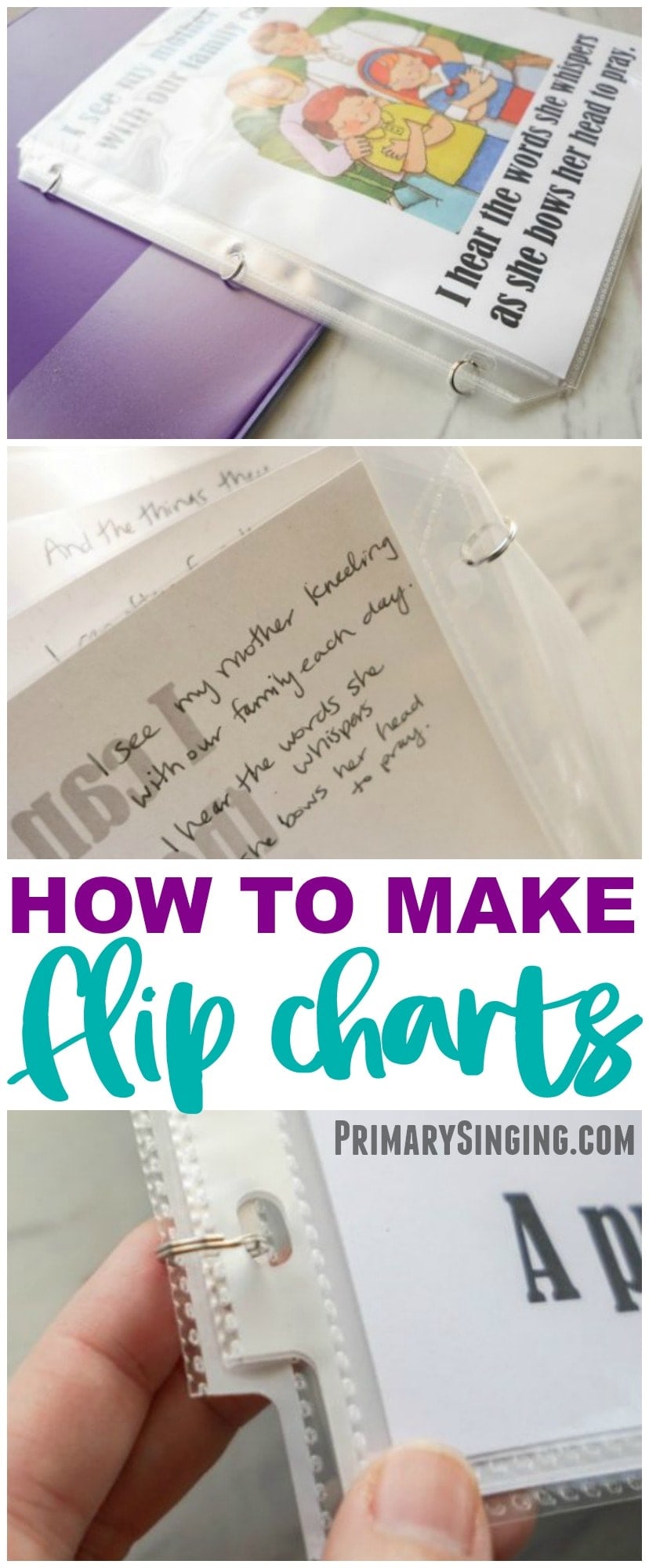 How to Make Flip Charts for Primary Singing Time - great resource for music leaders and Primary choristers to use flip charts for Primary Music Leaders.