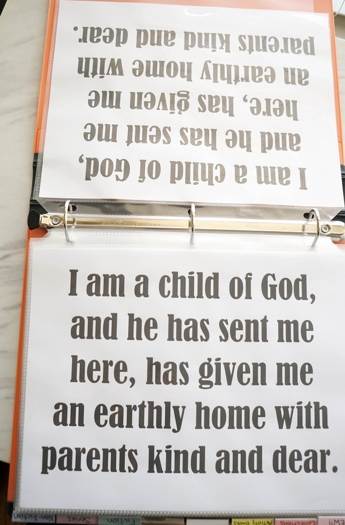 I Am a Child of God - Flip Chart & Lyrics Easy singing time ideas for Primary Music Leaders I AM a Child of God Flip Chart book1 crop