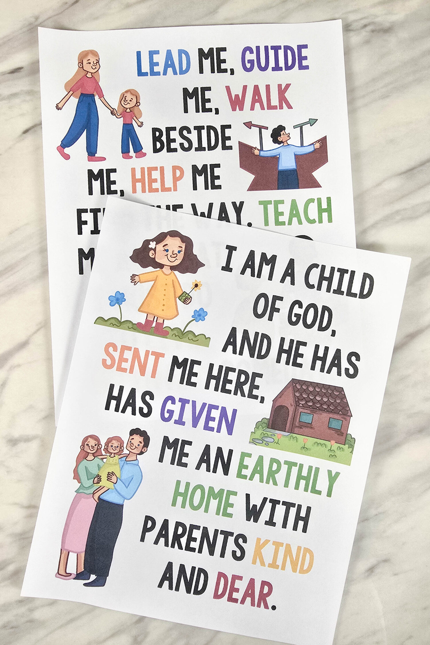 I Am a Child of God Flip Chart & Lyrics 4 I Am a Child of God Illustrated Flip Chart - Use these visual aids as you teach this song. Includes a variety of different formats including landscape and portrait. A helpful flipchart resource for LDS primary music leaders.