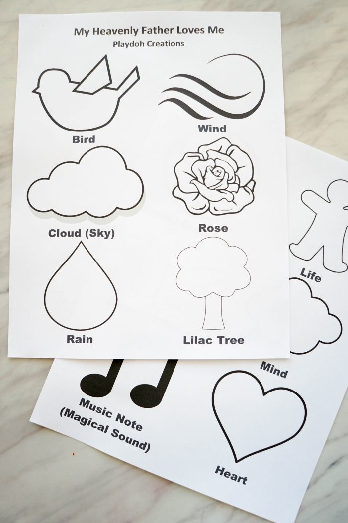 My Heavenly Father Loves Me - Playdoh Creations Easy singing time ideas for Primary Music Leaders Primary 05357