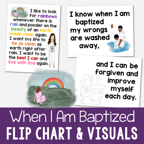 When I Am Baptized Flip Chart for singing time