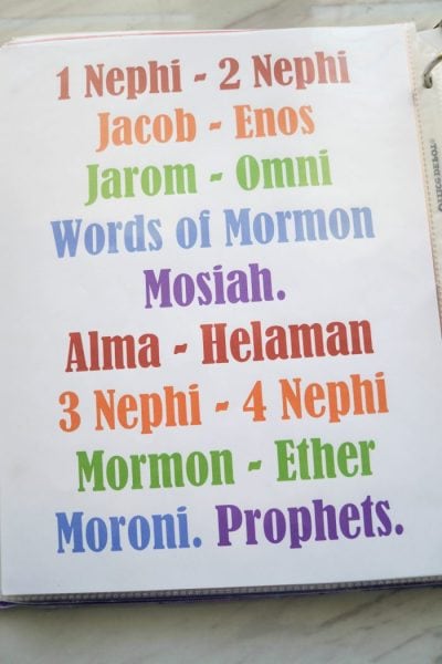 The 13 Articles of Faith Flip Chart 6 Books of the Book of Mormon printable song Flip Chart for Singing time for primary choristers / music leaders. #LDS #Primary #MusicLeaders #PrimaryChorister #Chorister #ImaMormon #SingingTime