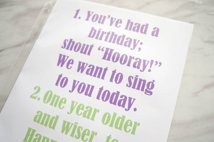 You've Had a Birthday Flip Chart & Lyrics Easy ideas for Music Leaders Youve Had a Birthday Flip Chart 3