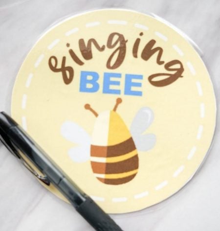 Singing Bee game and directions for teaching alongside When I Am Baptized song for Singing time lesson plans for primary choristers / music leaders. #LDS #Primary #MusicLeaders #PrimaryChorister #SingingTime