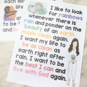 When I Am Baptized art flip chart printable