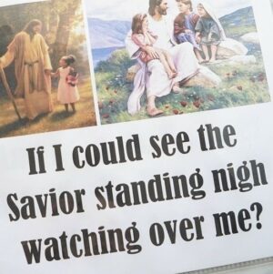 If the Savior Stood Beside Me Flip Chart & Lyrics Easy singing time ideas for Primary Music Leaders sq If the Savior Stood Beside Me Flip Chart 4 up 700x1050 1