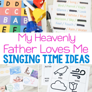 TONS of different lesson plans and ideas to teach My Heavenly Father Loves Me for Primary Singing Time music leaders / choristers. Printable singing time lesson plans and activities the kids will love with lots of variety.