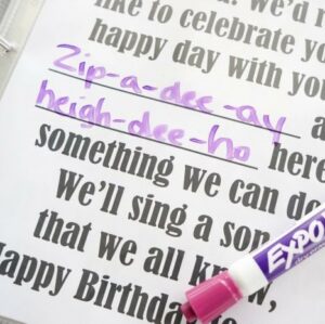 Your Happy Birthday Flip Chart & Lyrics Singing time ideas for Primary Music Leaders Your Happy Birthday Flip Chart 5 sq