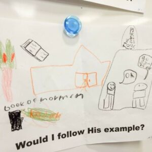 If the Savior Stood Beside Me - Draw the Song Easy singing time ideas for Primary Music Leaders if the savior stood beside me drawing game