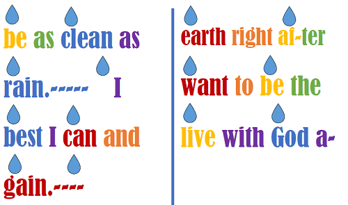 When I Am Baptized Hand Clap Patterns Easy ideas for Music Leaders rainbows2