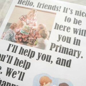 Hello, Friends Flip Chart & Lyrics Singing time ideas for Primary Music Leaders sq Hello Friends Flip Chart 2