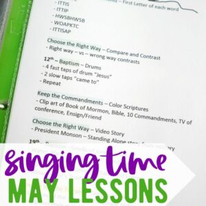 Singing Time Monthly Plan - May 2019 Easy ideas for Music Leaders May Singing Time Lesson Plans sq