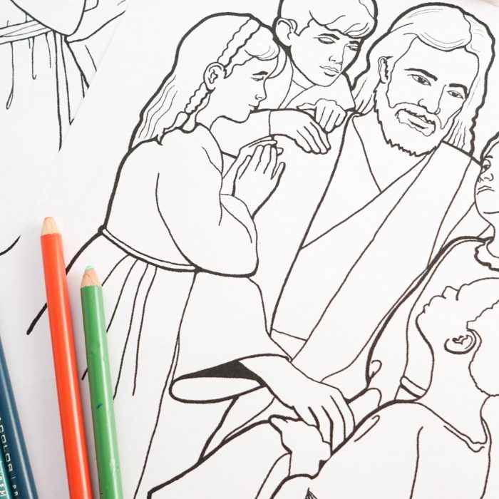 Come Follow Me Painting pictures Lesson Plan - Paint, color, or trace these pictures of Christ's life as you introduce the hymn, Come, Follow Me in singing time. Or use this lesson plan idea in your home bible study! Great for LDS families and Primary Music Leaders.
