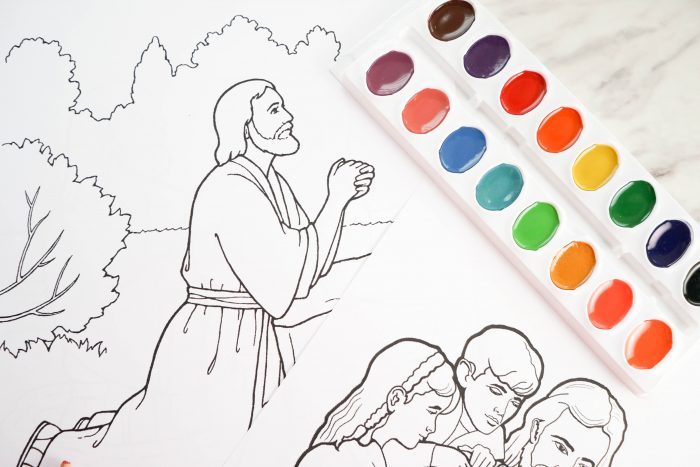 Come Follow Me Painting Lesson Plan - Paint, color, or trace these pictures of Christ's life as you introduce the hymn, Come, Follow Me. Or use this lesson plan idea in your home bible study! Great for LDS families and Primary Music Leaders.