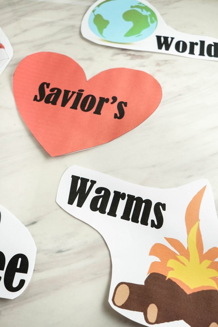 I Feel My Savior's Love - Word Map activity, idea, game and lesson plan for Primary Singing Time! Perfect for LDS Music Leaders or even for home study of Come, Follow Me!