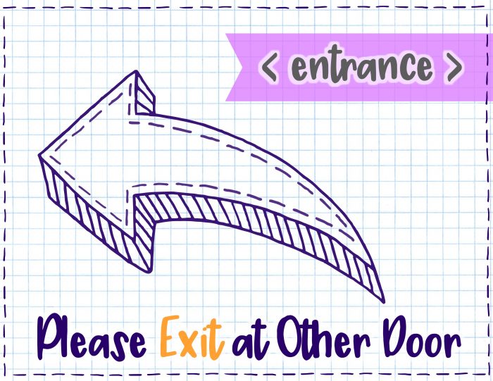 Primary Room Exit and Enter Signs Singing time ideas for Primary Music Leaders Primary Enter Left Arrow
