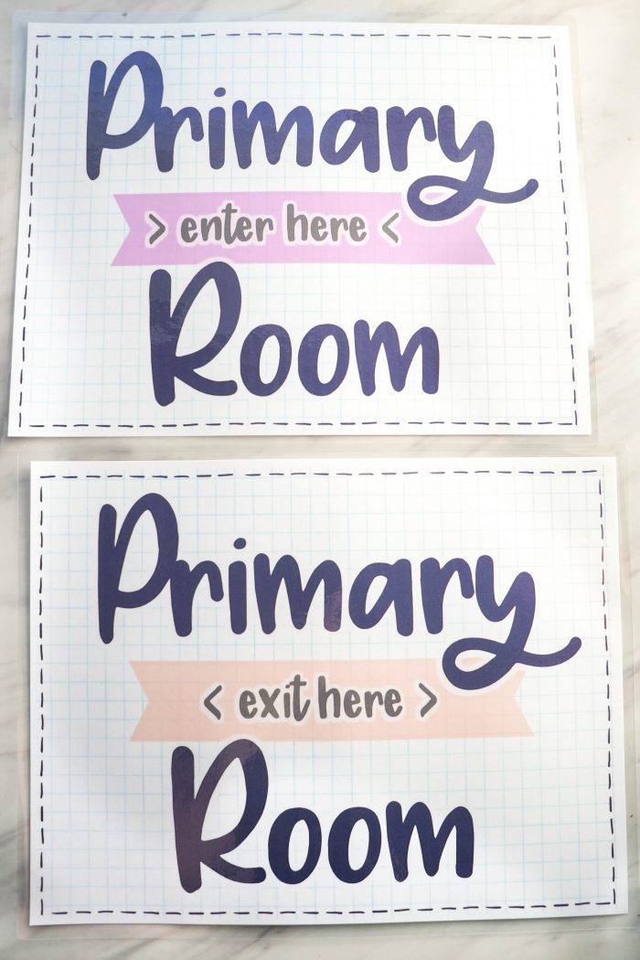 Printable Primary Room Welcome / Entrance Signs for LDS Music Leaders and Presidencies for Singing Time