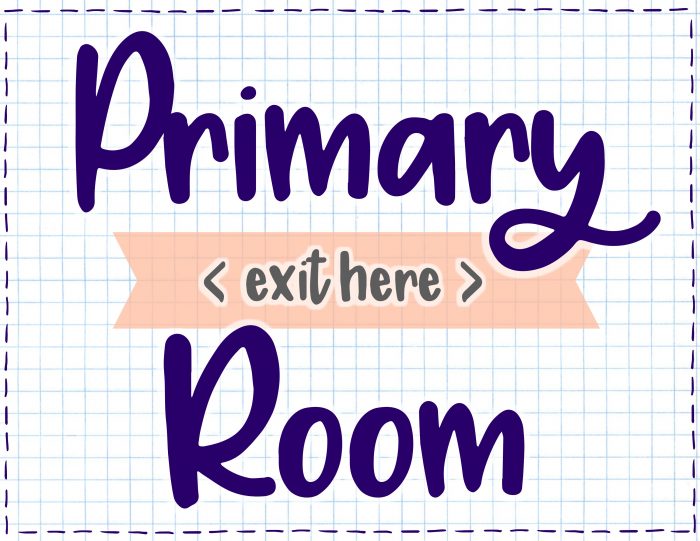 Primary Room Exit and Enter Signs Easy ideas for Music Leaders Primary Room Exit Sign