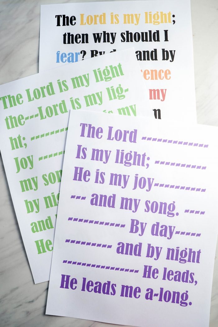 The Lord is My Light Hymn Flip Chart