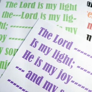 The Lord is My Light Flip Chart & Lyrics Easy ideas for Music Leaders Primary Singing Ideas 08922