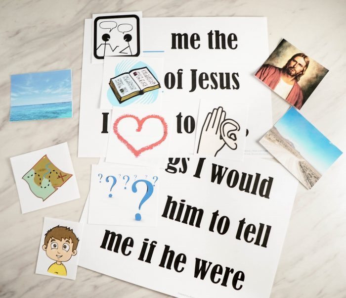 Tell Me the Stories of Jesus Pick a Picture lesson plan and activity for LDS Primary Singing Time music leaders and home study of Come, Follow Me for families!