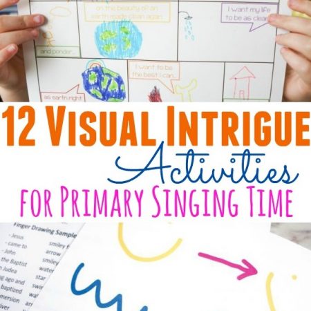 12 different activity and lesson plan ideas you can adapt to any song based on using the visual learning style! Perfect for LDS Primary Singing Time music leaders and for homeschool moms!