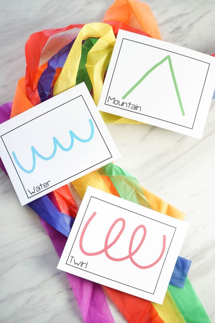 Printable ribbon wand action cards for singing time and music activities! Or great for movement break from learning! Created for LDS Primary Music Leaders and families to correlate with my free lesson plans!