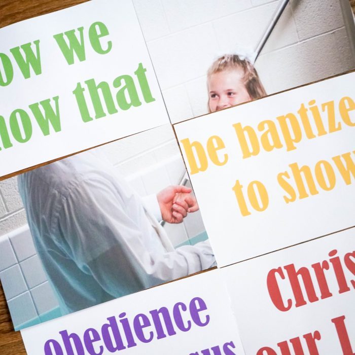 Baptism Song Concentration - a Primary Singing Time game and activity perfect for learning the song! #lds #primary #singingtime #baptism