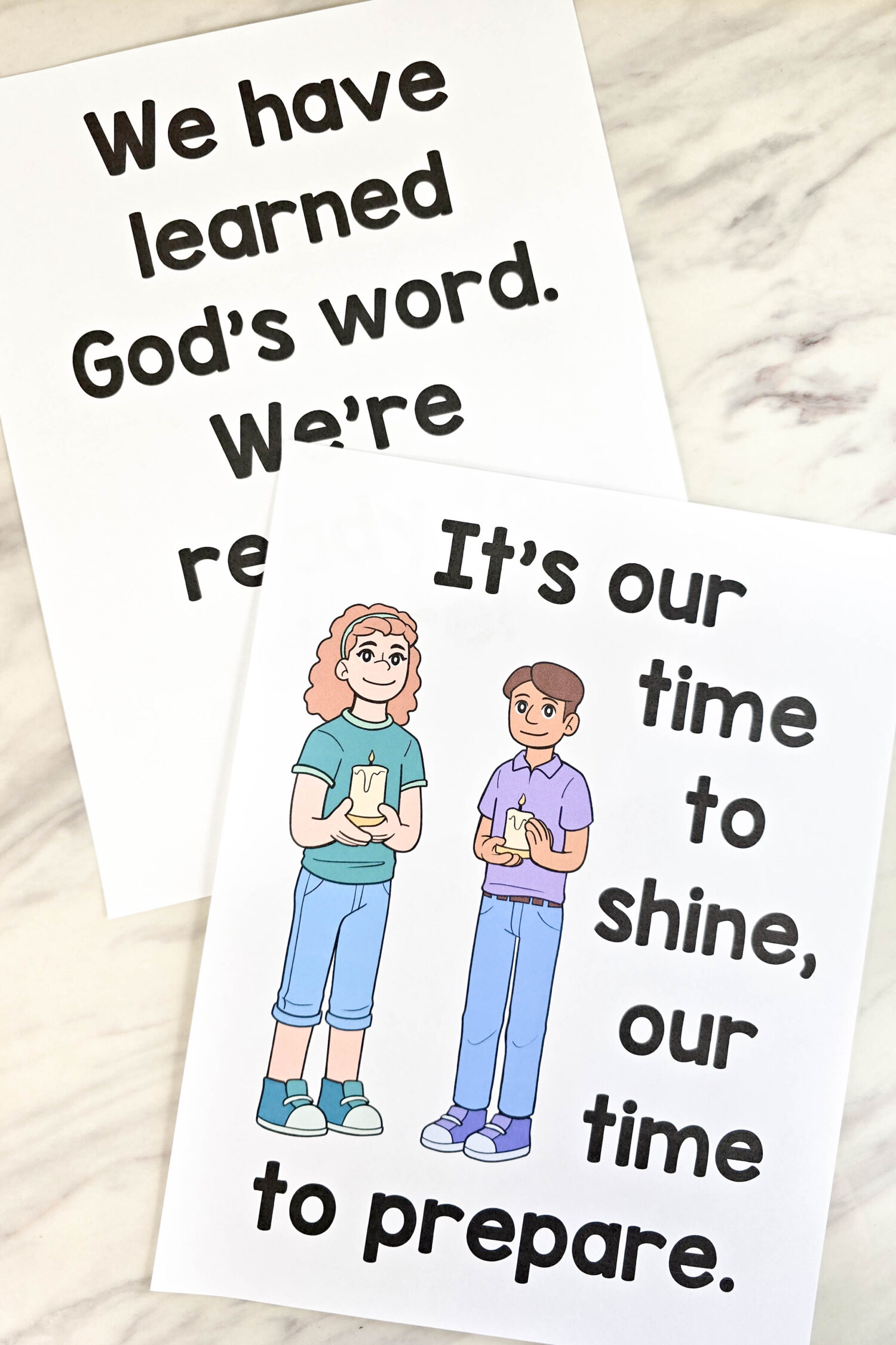 Our Time to Shine Flip Chart - custom illustrated song chart with lyrics to help you easily teach this beautiful LDS Primary song during Singing time! Printable song helps for Primary music leaders.