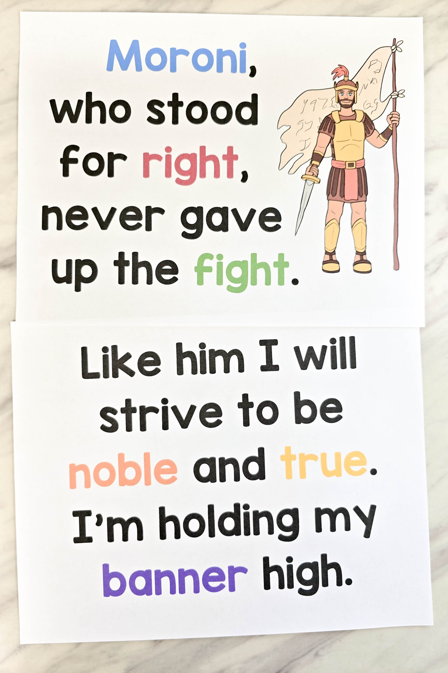 Our Time to Shine Flip Chart - custom illustrated song chart with lyrics to help you easily teach this beautiful LDS Primary song during Singing time! Printable song helps for Primary music leaders.