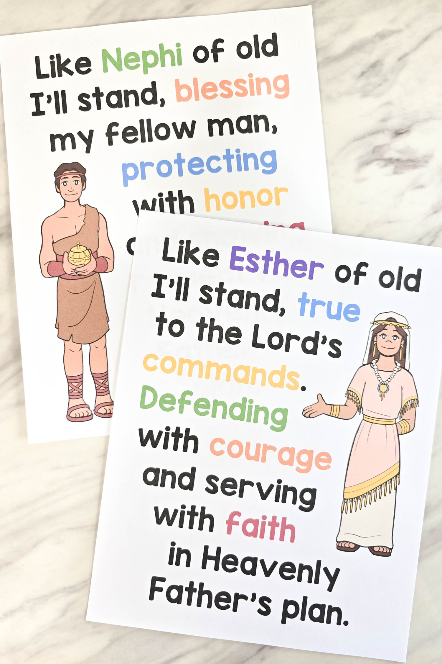 Our Time to Shine Flip Chart - custom illustrated song chart with lyrics to help you easily teach this beautiful LDS Primary song during Singing time! Printable song helps for Primary music leaders.