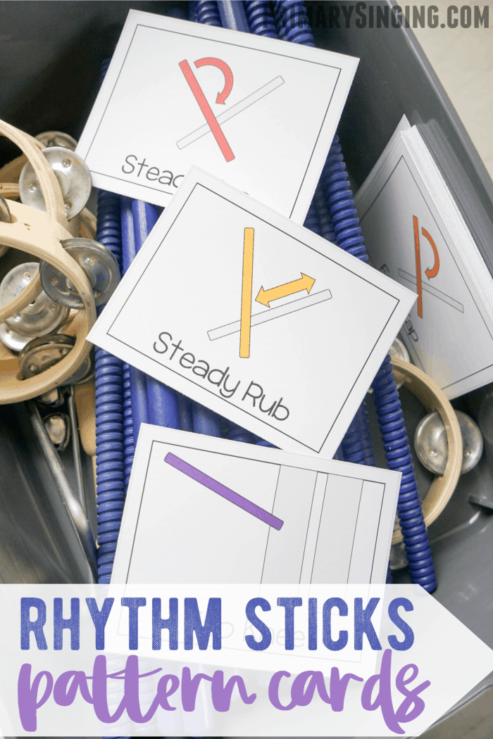 PrimarySinging.com Printable Rhythm Sticks Pattern Cards

Printable Rhythm Stick activities Pattern Cards for music time, interactive classrooms, or engaging kids with learning! Perfect for Primary music leaders singing time instruction or home school and classroom use!