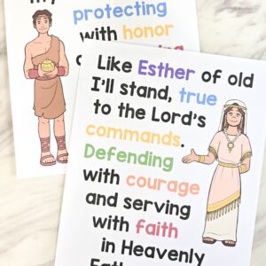 Our Time to Shine Flip Chart - custom illustrated song chart with lyrics to help you easily teach this beautiful LDS Primary song during Singing time! Printable song helps for Primary music leaders.