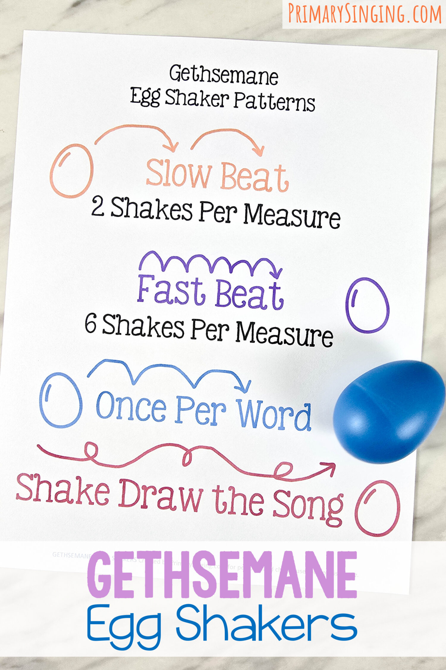 Teach the melody in this Gethsemane Egg Shakers singing time idea. This beautiful LDS Primary song lesson plan includes printable helps for music leaders.