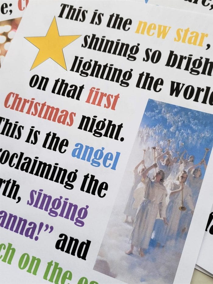 The Nativity Song - Flip Chart & Lyrics Easy singing time ideas for Primary Music Leaders The Nativity Song Flip Chart 5