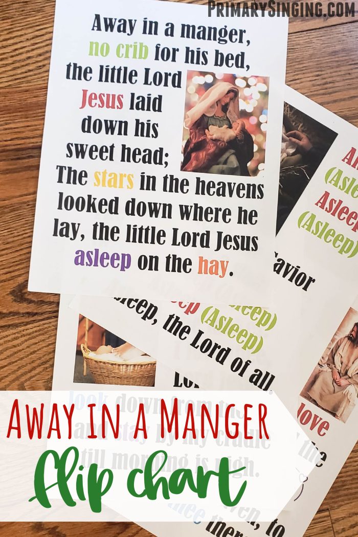 away in a manger flip chart printable
