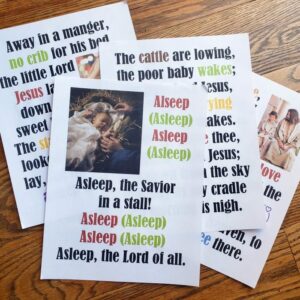 Away in a Manger - Flip Chart & Lyrics Easy singing time ideas for Primary Music Leaders Away in a Manger4