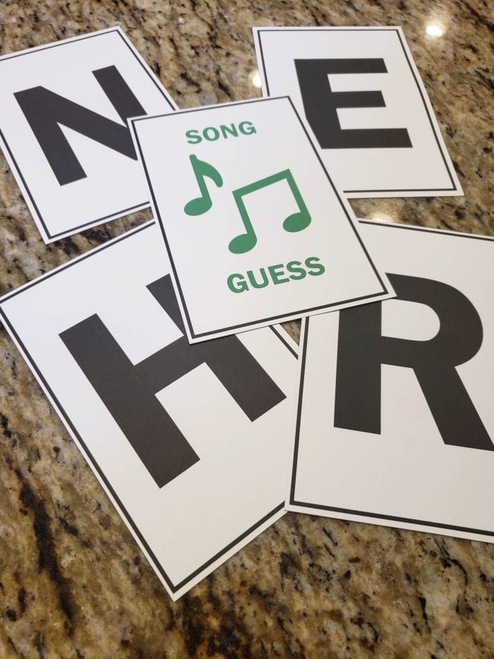 Primary Singing Time Song Guess Game Printable - Letter Tile Cards