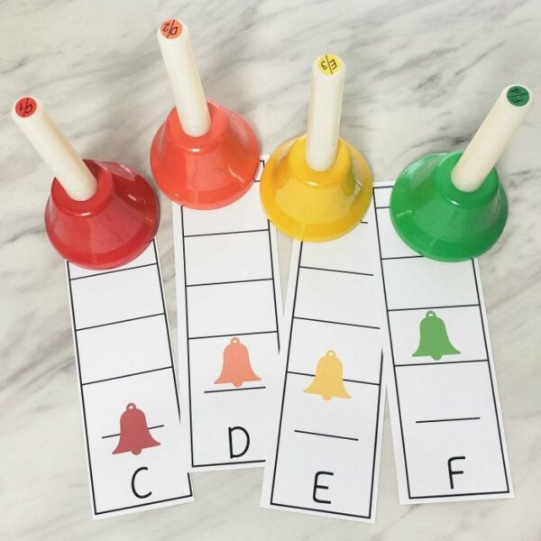 Shop: Music Cards Mini Bundle 1 Easy singing time ideas for Primary Music Leaders Hand Bell Cards11 2
