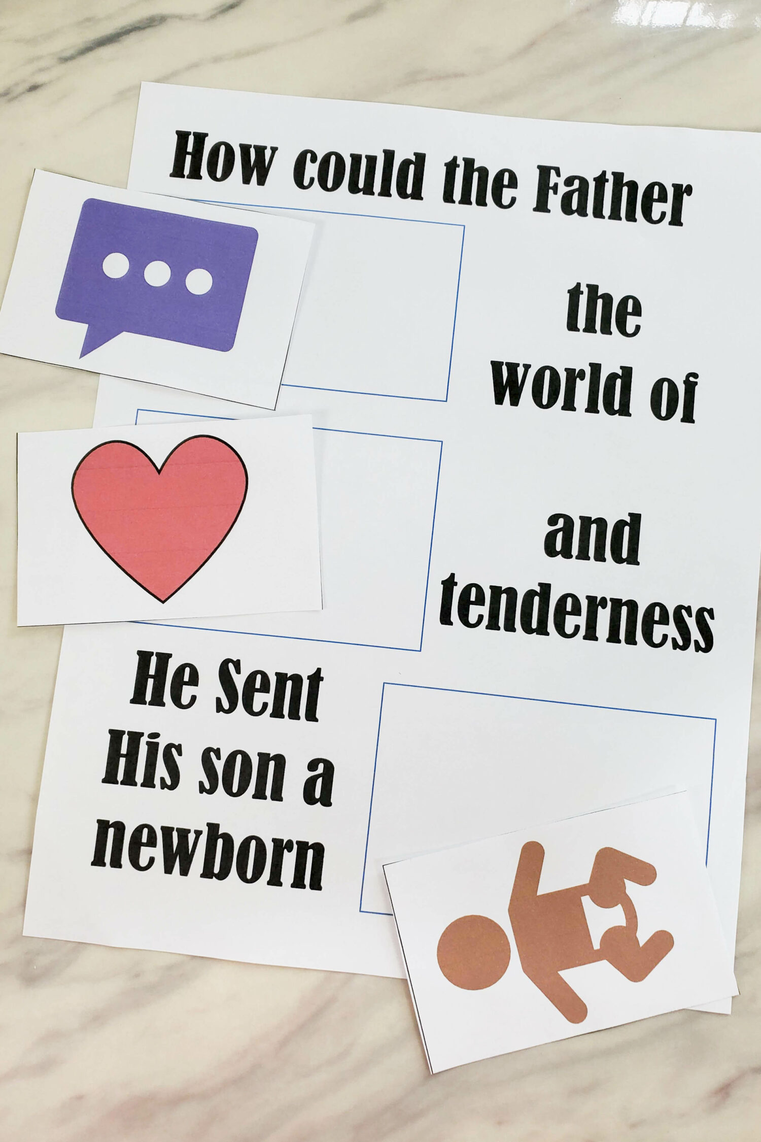 This month, I'll be reviewing He Sent His Son with this fun word game! I love playing word games in primary because they can be adapted in many different ways! This fun He Sent His Son Finish the Sentence Singing Time review activity is a great activity that your Junior and Senior primary will love! Printable lesson plan for LDS Primary Music Leaders / Choristers.