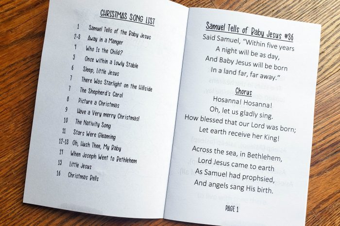 Printable Primary Christmas Songbook for singing along your favorite LDS Primary Christmas Songs in Singing Time or at home. 