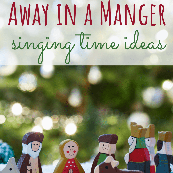 Easy Away in a Manger Singing Time ideas for LDS Primary music leaders teaching Away in a Manger for Christmas! 