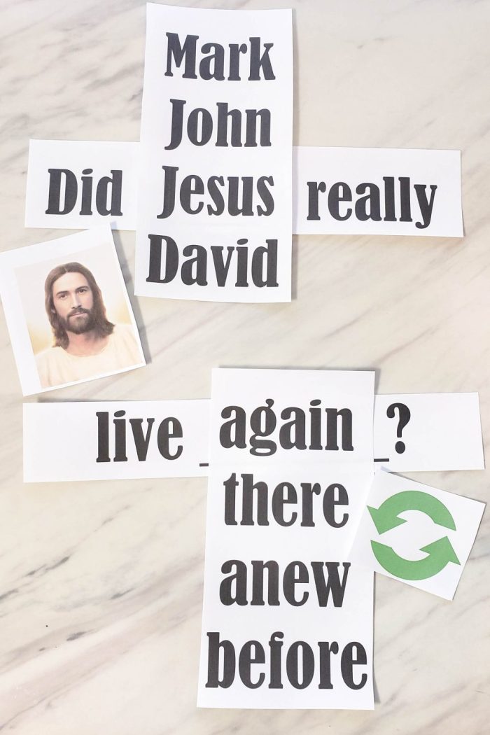 Did Jesus Really Live Again Singing Time Idea - Find the Word printable lesson plan