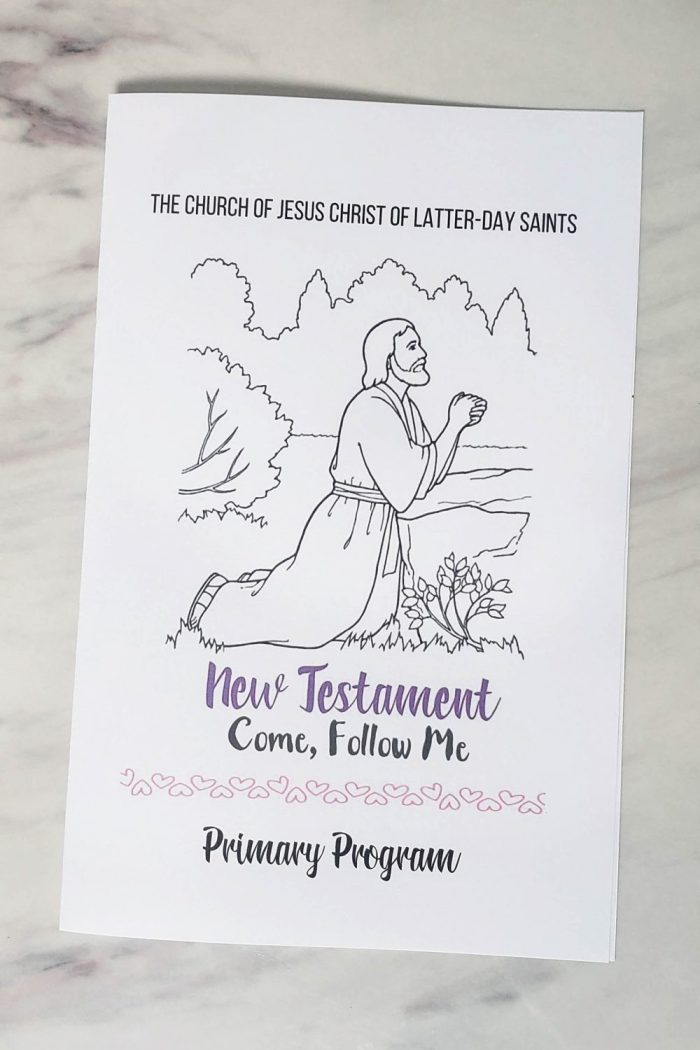New Testament Primary Program Bulletin cover art - Printable files to download, edit, and print! 