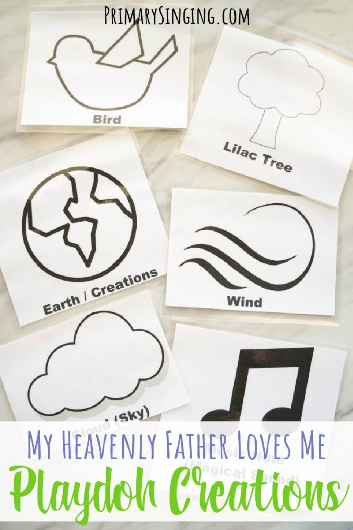 My Heavenly Father Loves Me Singing Time Ideas - Playdoh Creations is a fun visual activity that gets the kids hands on creating with this printable lesson plan!