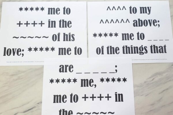 Teach Me to Walk in the Light Action Code - Primary Singing