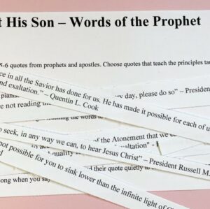 He Sent His Son Words of the Prophet Easy singing time ideas for Primary Music Leaders words of the prophet he sent his song idea