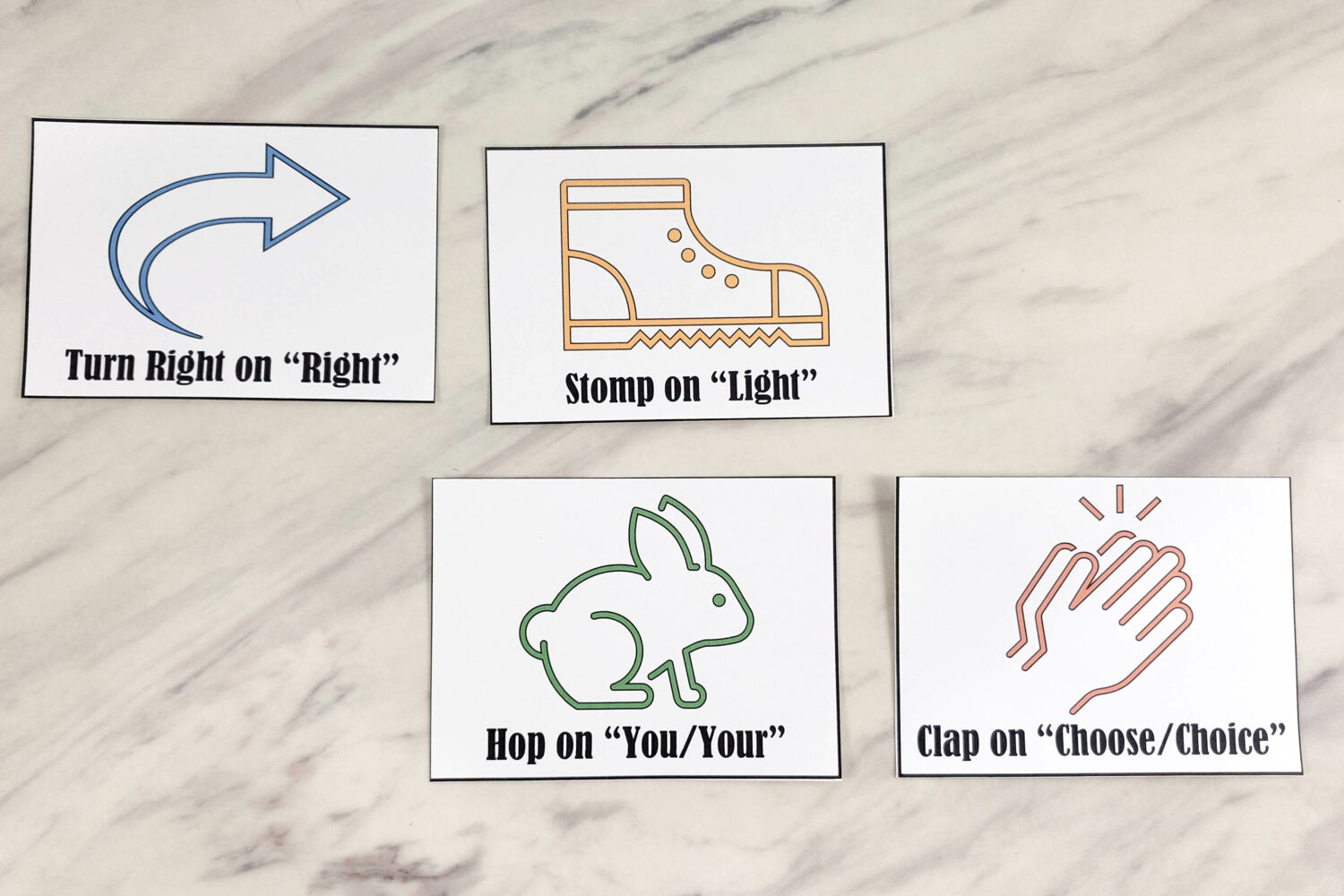 Choose the Right Turn & Stomp singing time ideas for LDS Primary music leaders printable song helps and lesson plan